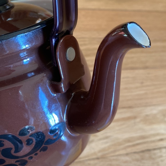 Vtg mid century modern Arabia enamel teapot from Finland - Picture 12 of 16